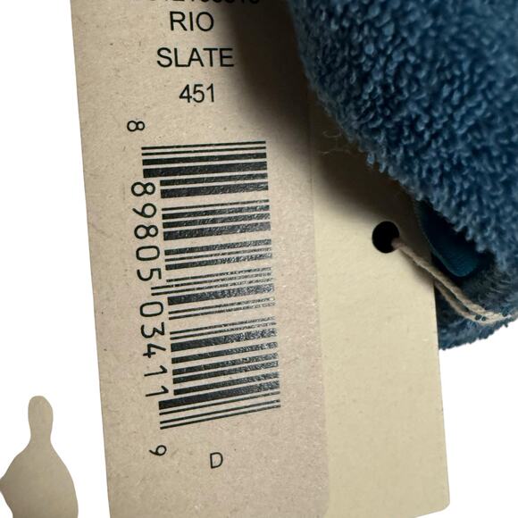 Mara Hoffman Rio Slate Blue Terry Knotted Tie Front Bikini Swimsuit Top D-Cup - Picture 7 of 8